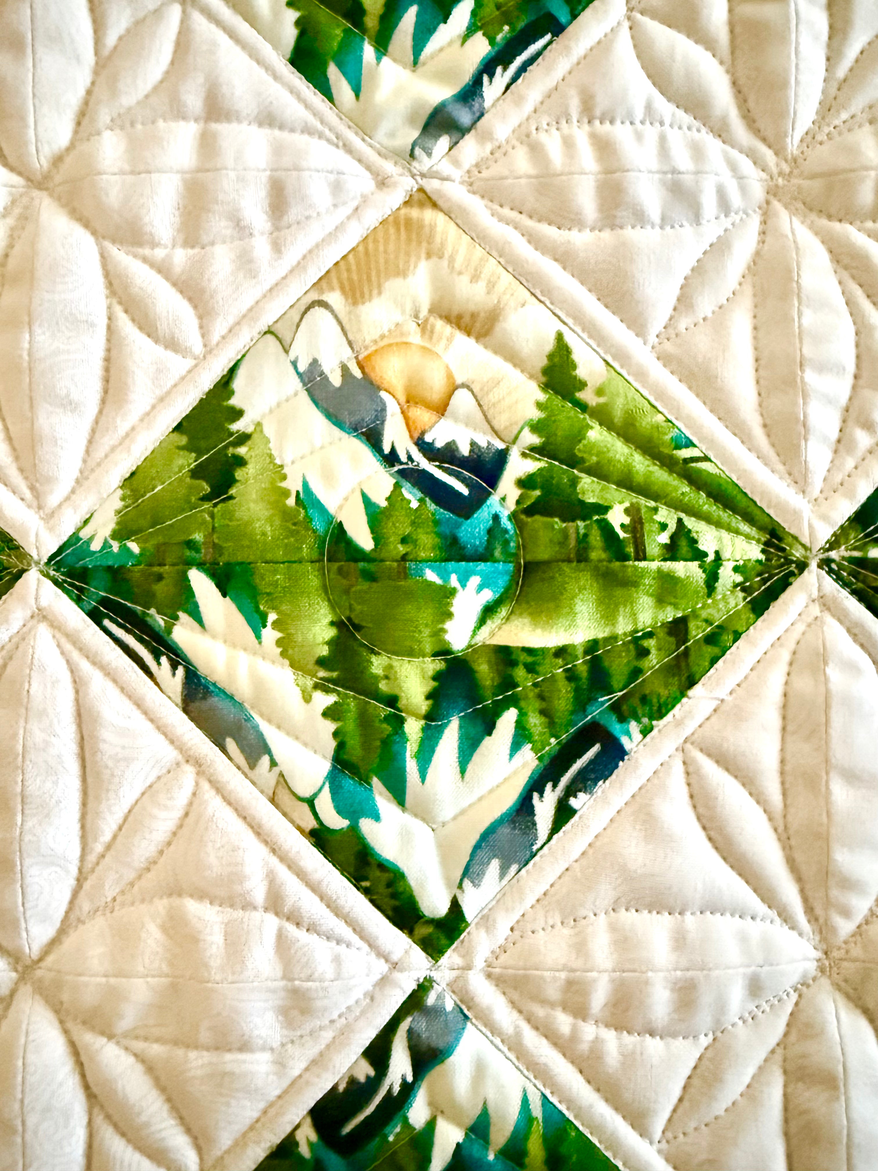 Mountain Camping Table Runner