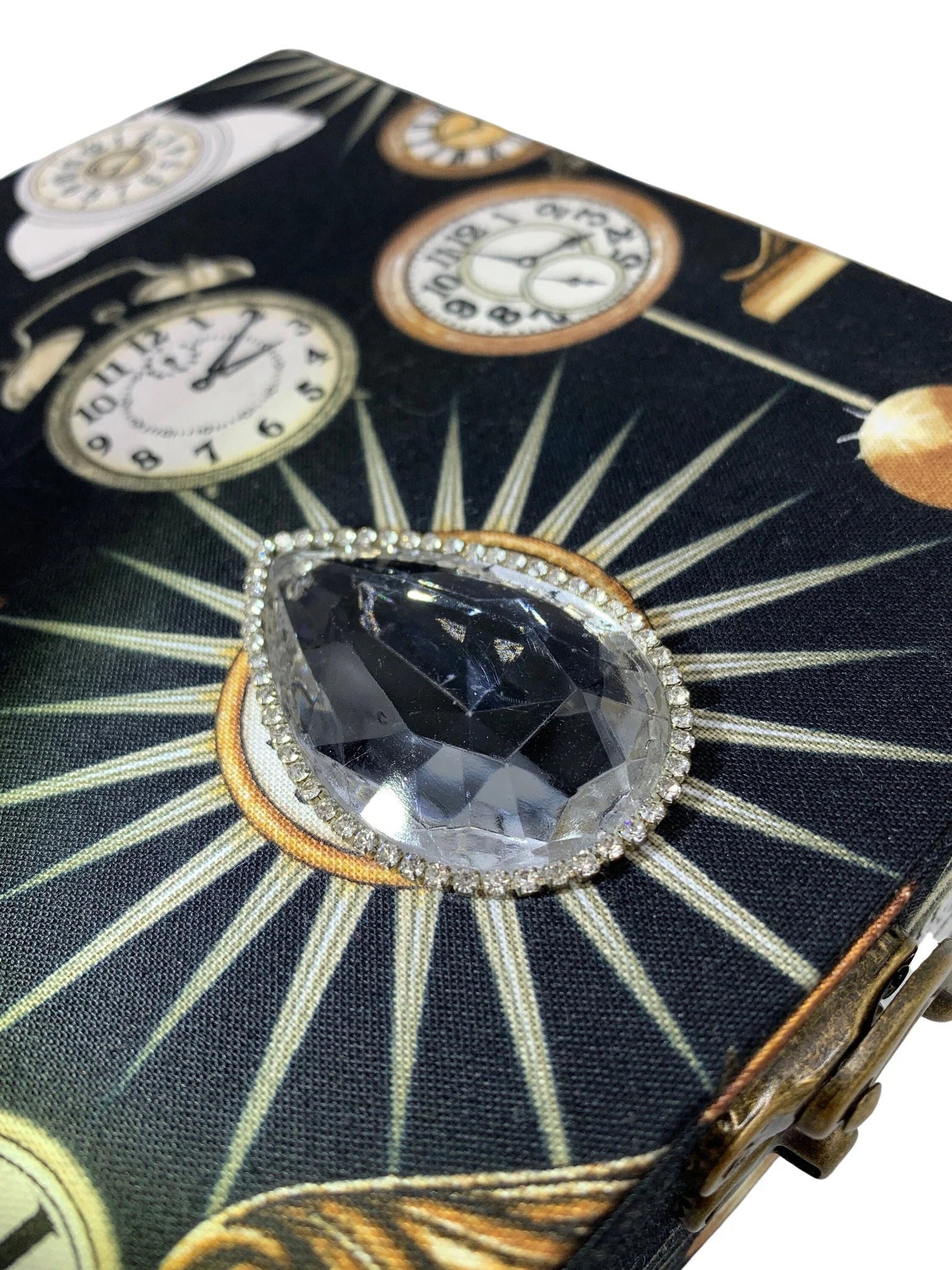 Hardwood Decorative Storage Box with Crystal Inlay