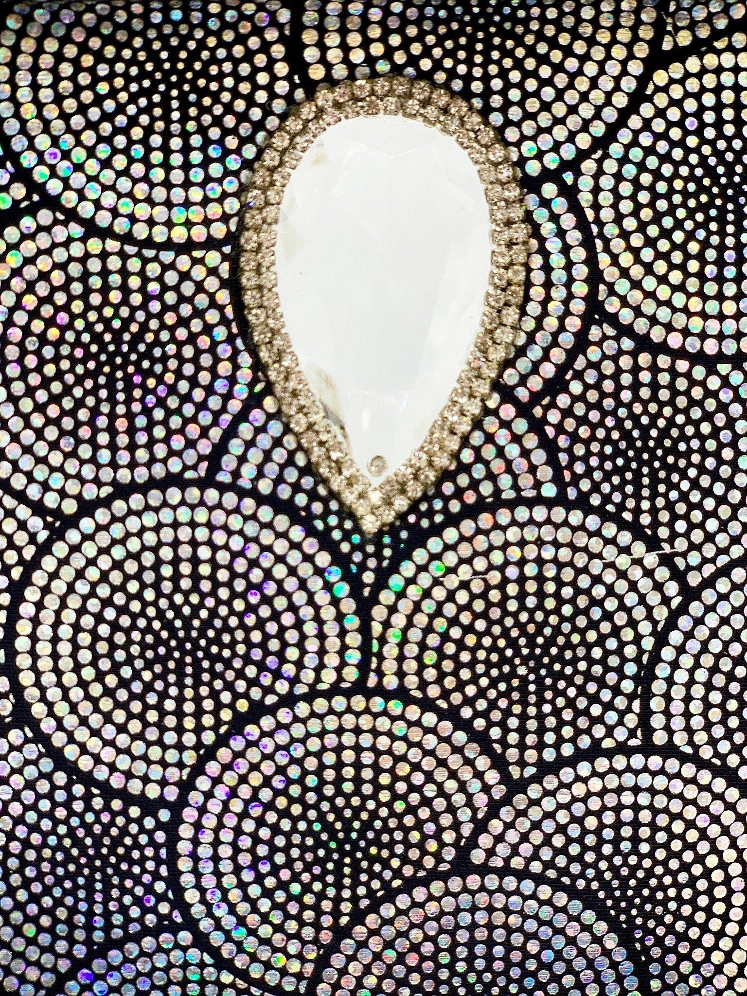 Hardwood Decorative Storage Box with Crystal Inlay